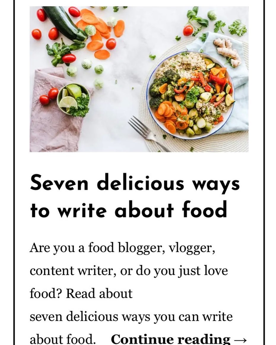 We’ve been away for a while. 💚 Happy Monday!

How do you write about food? Do you like long food posts, or do you like them short and sweet? This post shares tips for writing about food. Link is in the bio!